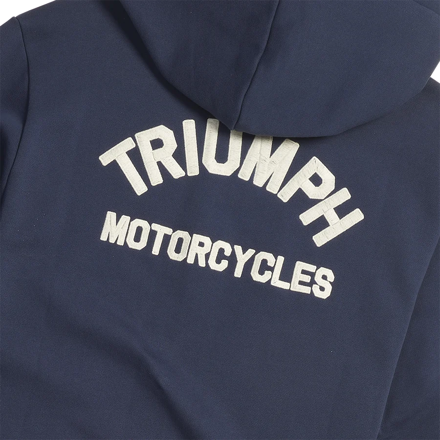 Triumph Sudadera con capucha Dolan con cremallera completa azul - Imagen 4