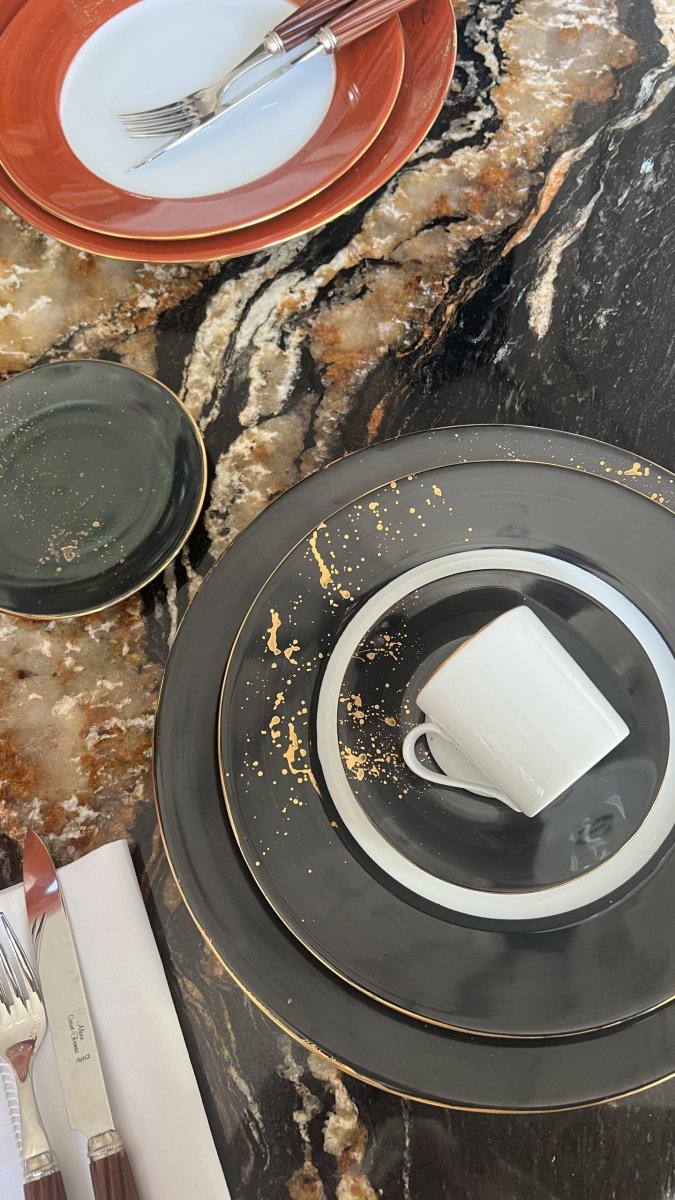 Taza de café con plato Golden Black - Imagen 5