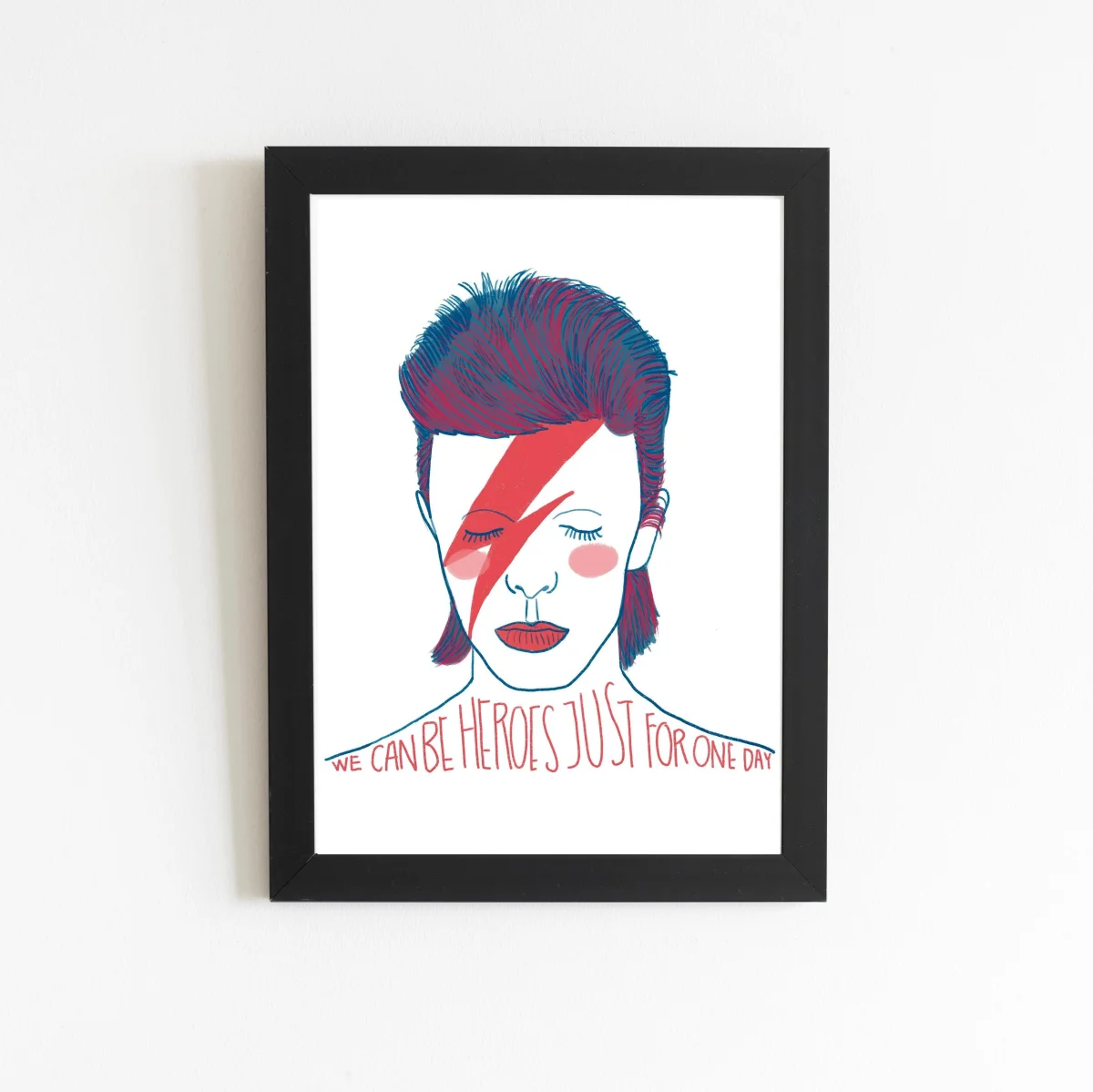 Lámina ilustrada por Juanita Pinta - We can be heroes just for one day - Imagen 3
