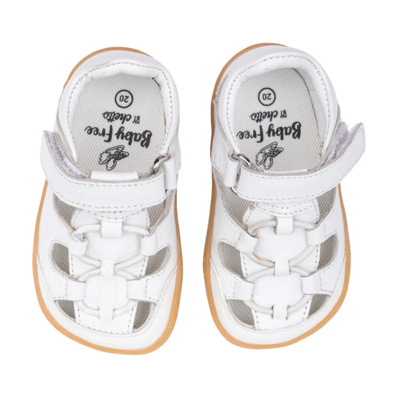 Sandalia piel baby free blanco – Chetto - Imagen 3