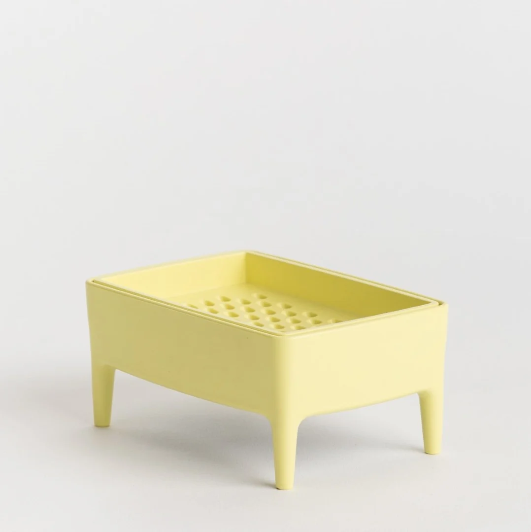 Jabonera Bubble Buddy de Foekje Fleur - Mellow Yellow plástico reciclado