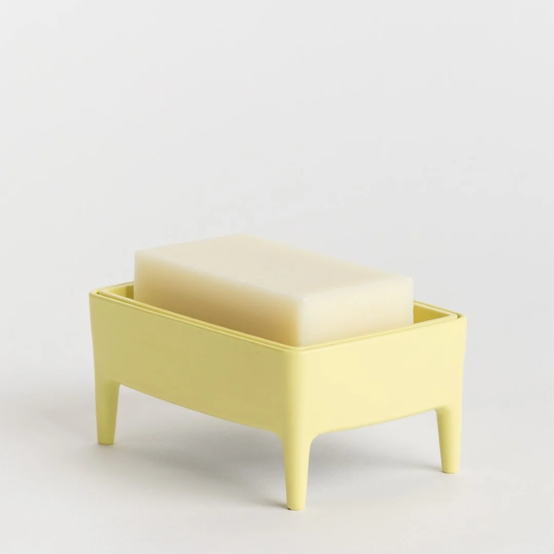 Jabonera Bubble Buddy de Foekje Fleur - Mellow Yellow plástico reciclado - Imagen 4