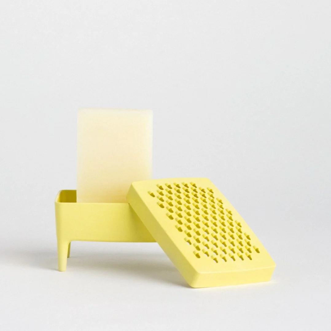 Jabonera Bubble Buddy de Foekje Fleur - Mellow Yellow plástico reciclado - Imagen 5