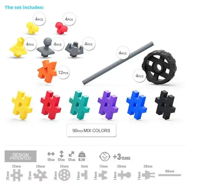Bloques construcción MELI – Basic Tech+ 130 pcs - Imagen 4