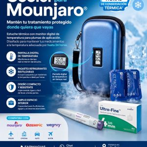 Cooler para Mounjaro con Monitor Digital de Temperatura 24 Horas