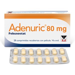 Adenuric 80mg Febuxostat Reducir el Ácido Úrico