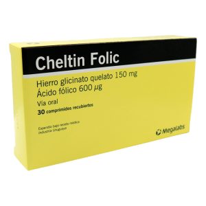 Cheltin Folic Hierro Glicinato Quelato y Ácido Fólico
