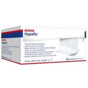 Cinta de Retención de Apósito Hypafix Rollo de Película Transparente Adhesiva 15cm x 10m Impermeable y Transpirable
