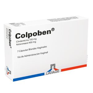 Colpoben – Clindamicina 100mg + Ketoconazol 400mg | Cápsulas Blandas Vaginales Antibacterianas y Antifúngicas