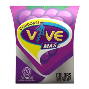 Condones Vive Colors Uva