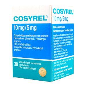 Cosyrel 10/5mg Fumarato de bisoporol Perindopril Servier