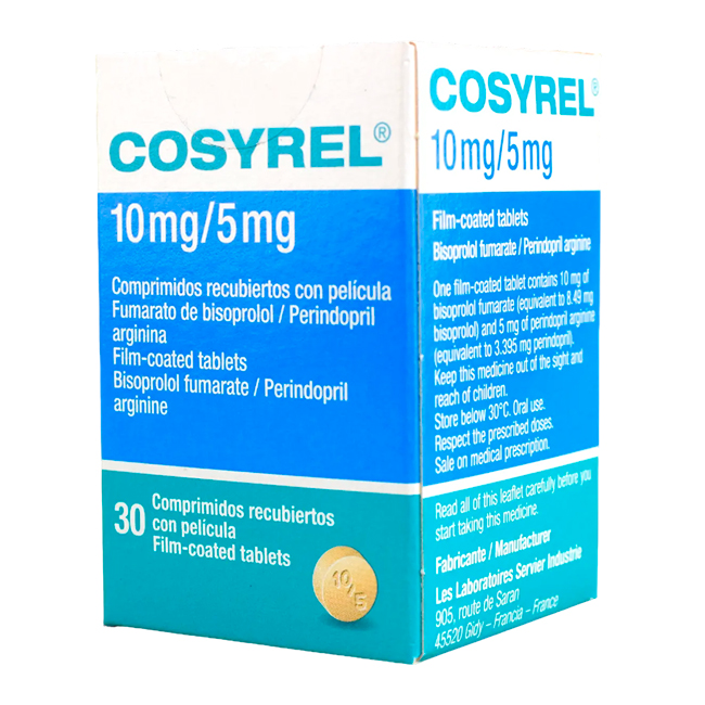 Cosyrel 10/5mg Fumarato de bisoporol Perindopril Servier - Imagen 2