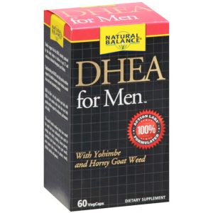 Natural Balance DHEA para Hombres Cápsulas con Yohimbe y Horny Goat Weed