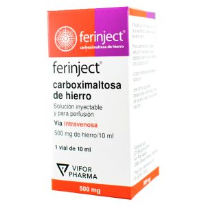 Ferinject 500mg/10ml Solución Inyectable Tratamiento Deficiencia de Hierro 