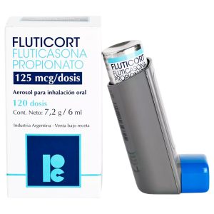 Fluticort Inhalador con Fluticasona 125mcg: 120 Dosis para Control Respiratorio