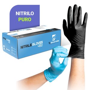 Guantes de Nitrilo Puro Tallas: S, M, L, XL | Colores: Azul, Morado, Rosado y Negro