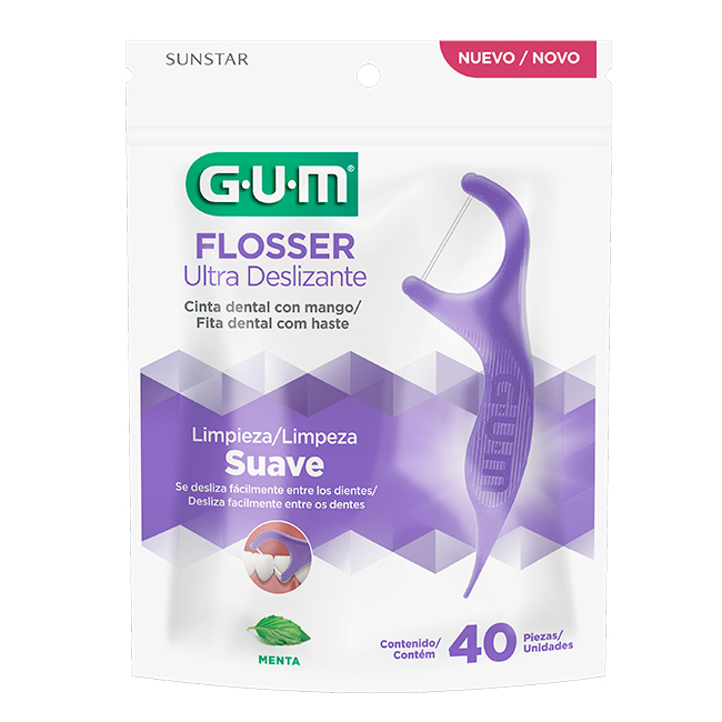 GUM Flosser Ultra Deslizante Hilo Dental con Mango - Imagen 2