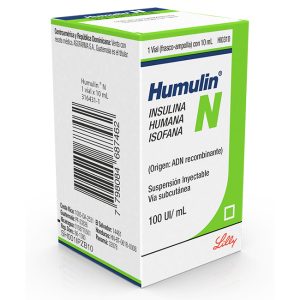 Humulin N Insulina Humana Isofana 100UI/mL–Frasco 10mL