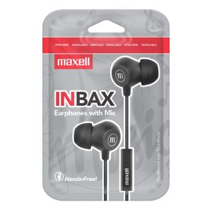 Audífonos IN-BAX estéreo básicos de tapón de silicona Maxell