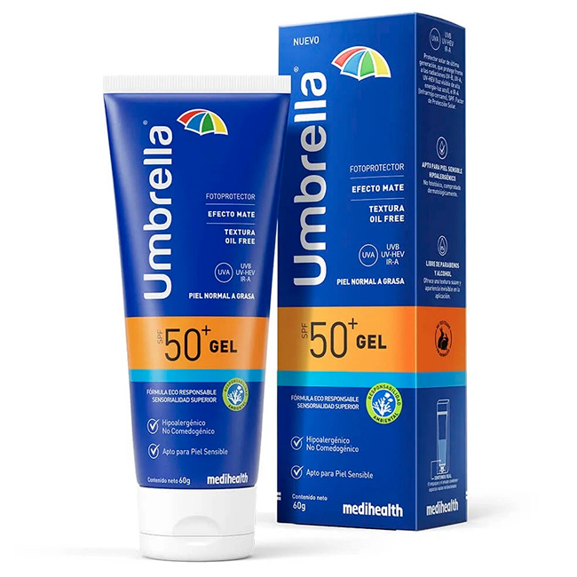 Umbrella Gel Efecto Mate Protector Solar Piel Grasa o con Acné 60g - Imagen 2