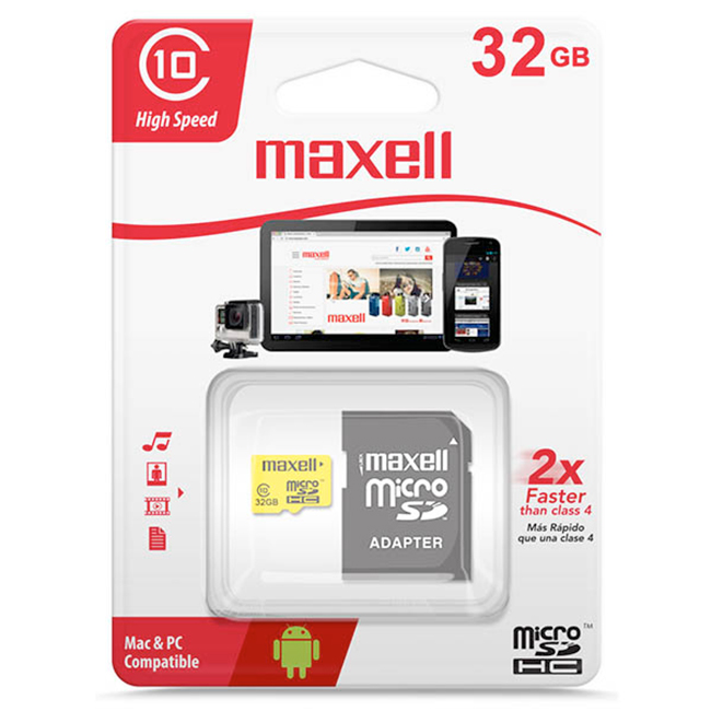 Memoria Microsd con Adaptador SD 32GB Maxell - Imagen 2