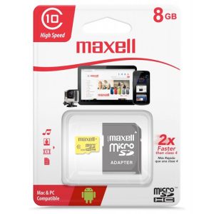 Memoria Microsd con Adaptador SD 8GB Maxell