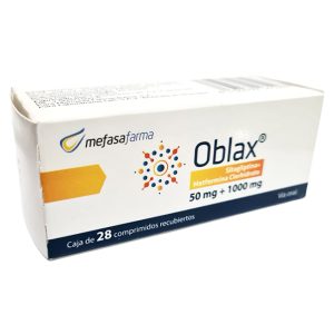 Oblax 50mg + 1000mg Sitagliptina y Metformina 