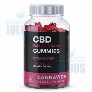 Cannavida | Gomitas de CBD 30 Unidades sabor Strawberry Full Spectrum