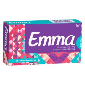 Emma Anticonceptivo Oral Combinado – Drospirenona 3mg / Etinilestradiol 0.02mg (28 tabletas)