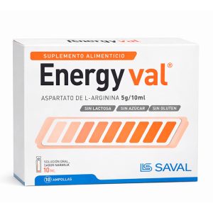 Energyval Aspartato de L-Arginina 5g/10ml – Solución Oral Sabor Naranja 10ml