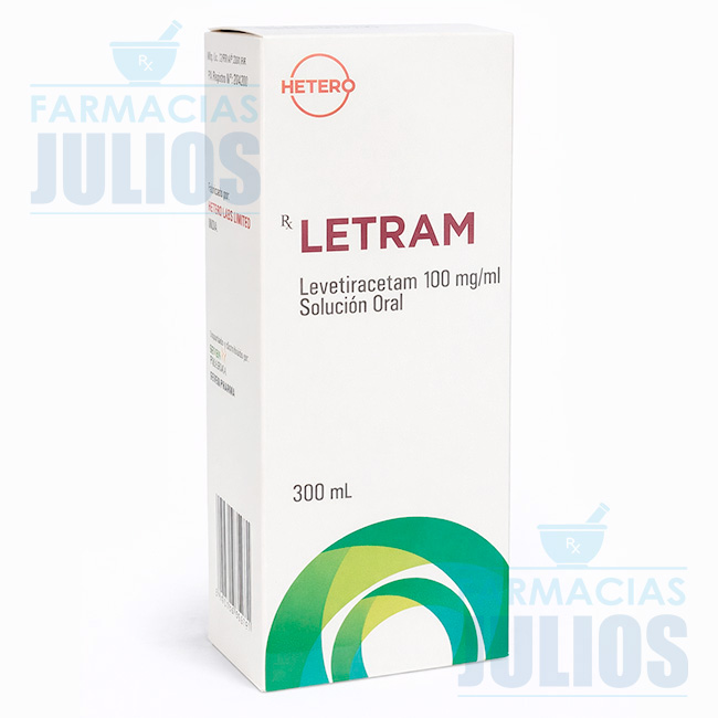 LETRAM Levetiracetam 100mg/mL Solución Oral Frasco de 300mL - Imagen 2