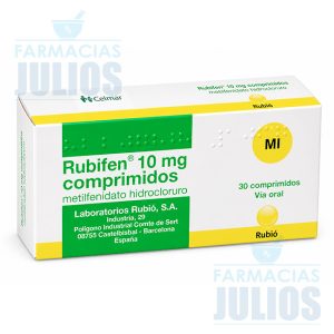 Rubifen® 10mg Comprimidos Metilfenidato – Tratamiento TDAH 30 Tabletas