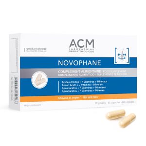 ACM Novophane Cápsulas Complemento Alimenticio para Cabello y Uñas, Fortalece y Estimula el Crecimiento (60 cápsulas)