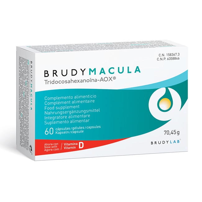 BrudyMacula Complemento Alimenticio con DHA-AOX®, Vitamina D y Antioxidantes 60 cápsulas BrudyLab - Imagen 2