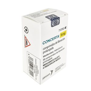 Concerta 18mg Tratamiento de Liberación Prolongada para el TDAH