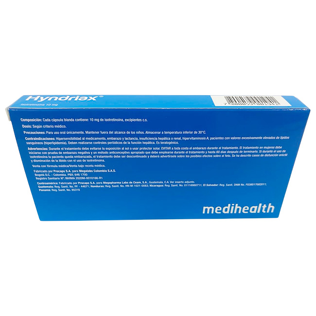 Hyndriax Isotretinoina 10mg Tratamiento para formas graves de Acné - Imagen 5