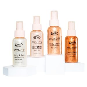 Spray Iluminador Corporal Stay Beautiful BRONZER Body Shine 80ml 4 Tonos Brillo Natural