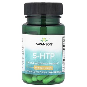 Swanson 5-HTP 50mg Apoyo Natural para el Estado de Ánimo y Manejo del Estrés (60 cápsulas)