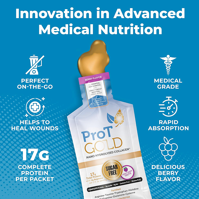 ProT Gold Liquid Collagen Protein Shot Sabor Berry - Imagen 5