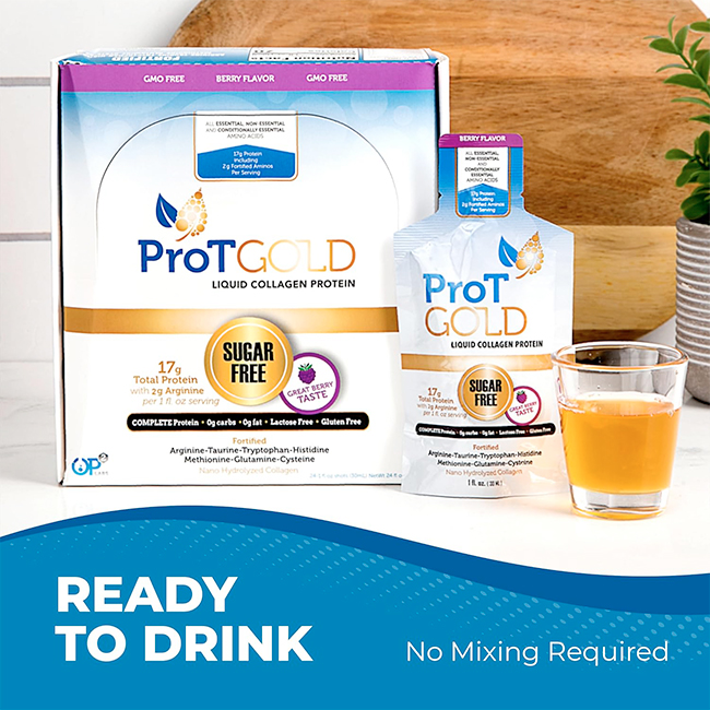 ProT Gold Liquid Collagen Protein Shot Sabor Berry - Imagen 8