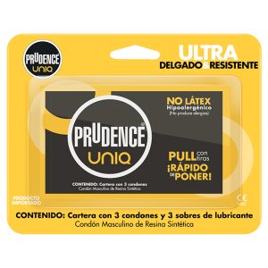 Condones Prudence Uniq Ultra Delgado y Resistente (No Látex)