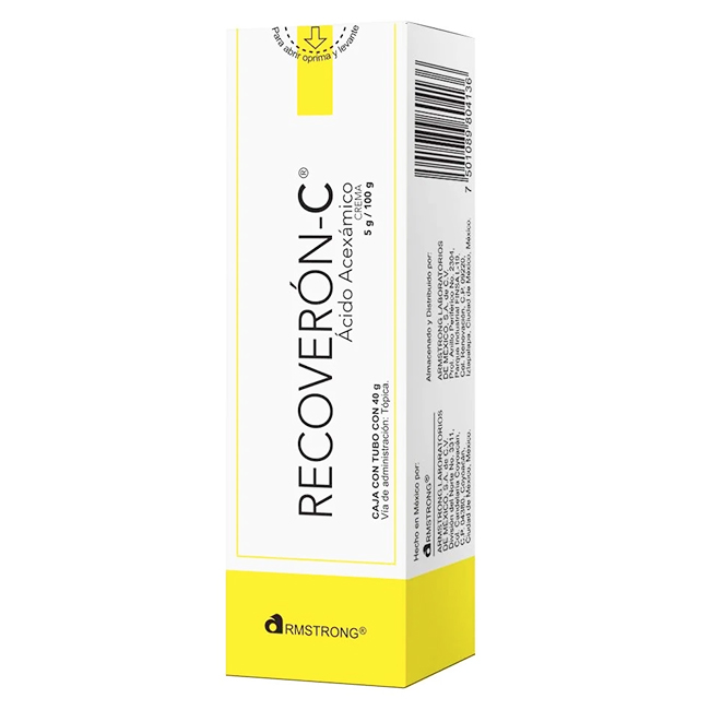 Recoveron C Crema 40g amarillo Ácido Acexámico - Imagen 2