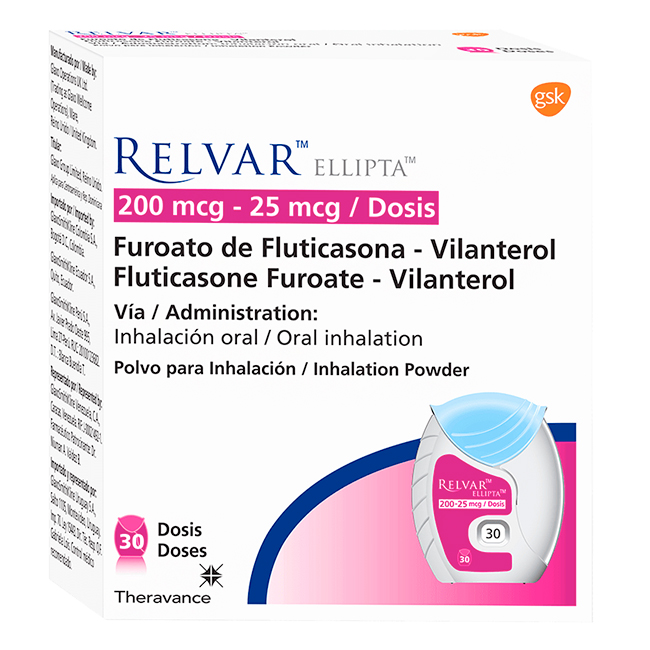 Relvar Ellipta 200/25mcg 30 Dosis - Imagen 2