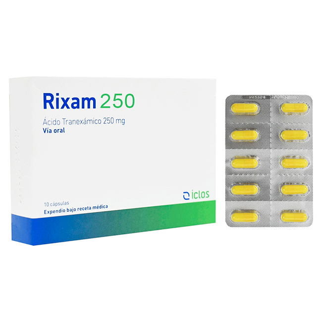 Rixam 250mg Capsulas Tratamiento Sangrado Abundante Ciclo Menstrual Femenino - Imagen 2
