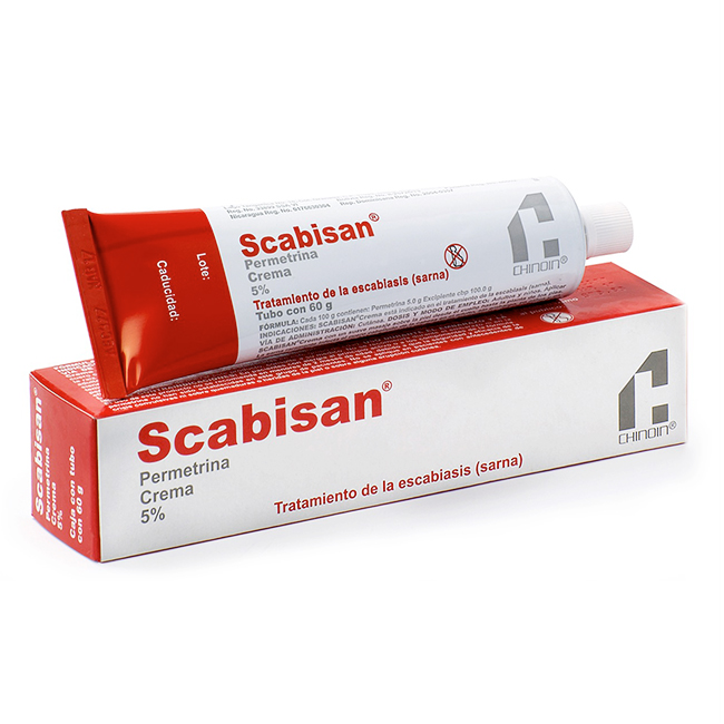 Scabisan Permetrina Crema 5% Tratamiento de la Escabiasis (Sarna) - Imagen 2