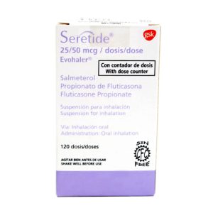 Seretide 25Mcg/50Mcg Gsk Suspensión para Inhalación 120 Dosis