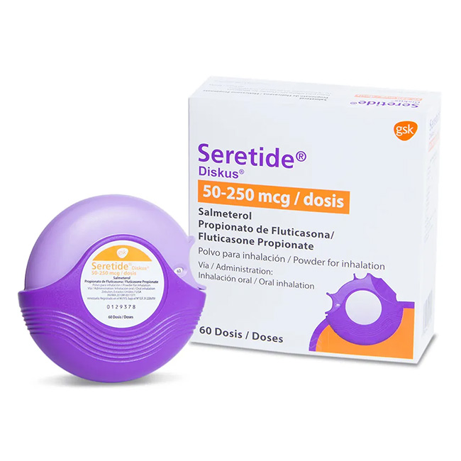 Seretide Diskus 50Mcg/250Mcg Gsk Polvo Caja X 60 Dosis - Imagen 2