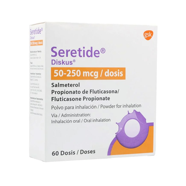 Seretide Diskus 50Mcg/250Mcg Gsk Polvo Caja X 60 Dosis - Imagen 3