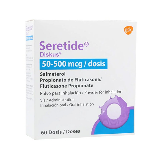 Seretide Diskus 50Mcg/500Mcg Gsk Polvo Caja X 60 Dosis - Imagen 3