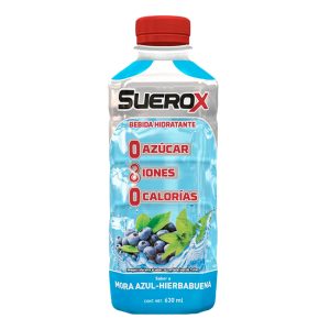 Suerox Mora Azul-Hierbabuena 630ml Bebida Hidratante Cero Azúcar